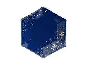 Placa de papel azul con patrón de oro (Juego de 6)