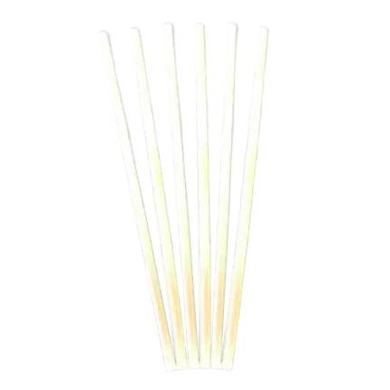 PLA blanco Paja biodegradable 20,5cm / ø 6mm (500pcs)