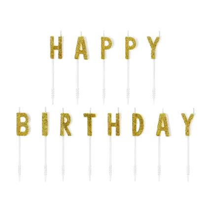 Vela FELIZ CUMPLEAÑOS de oro