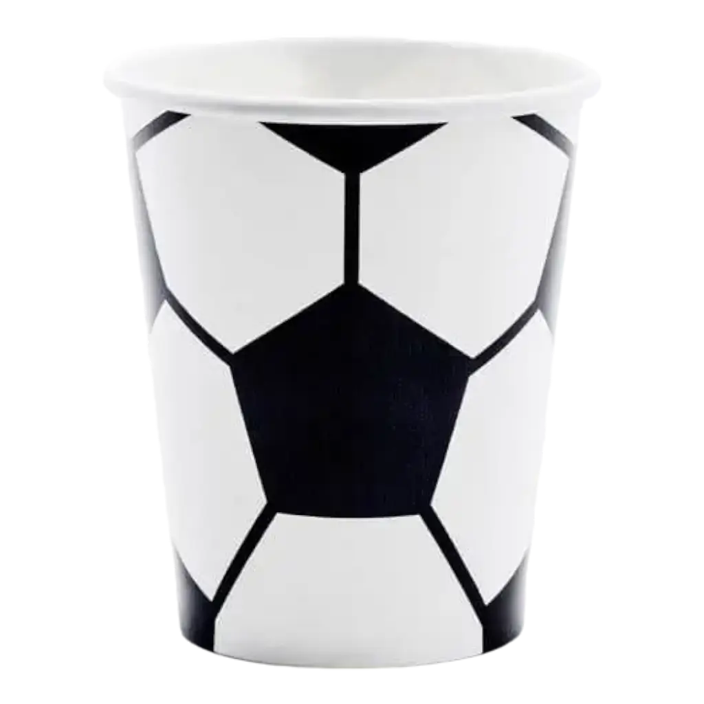 Vaso de papel con diseño de balón de fútbol (Juego de 6)