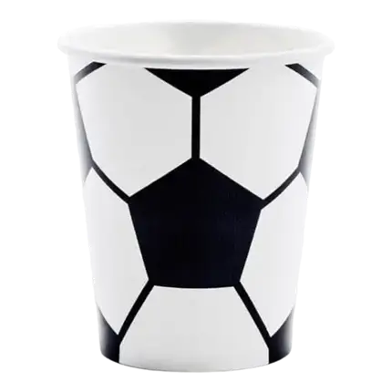 Vaso de papel con diseño de balón de fútbol (Juego de 6)