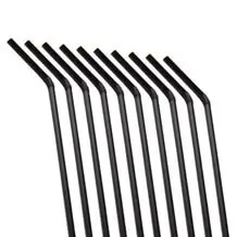 Paja negra flexible biodegradable PLA 20,5cm ø5mm (250pcs)