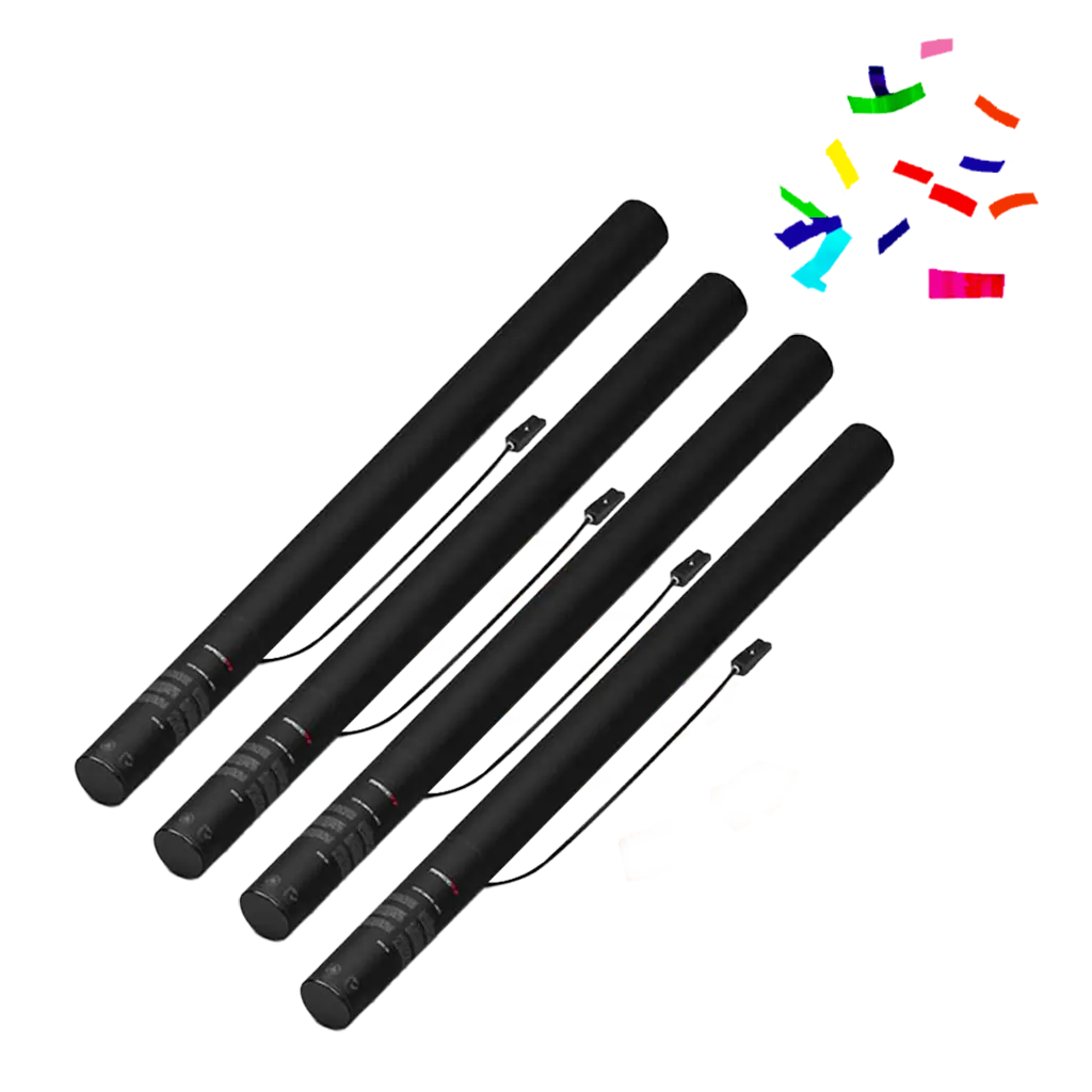 Pistola eléctrica de confeti multi 80 cm 100 yodegradable