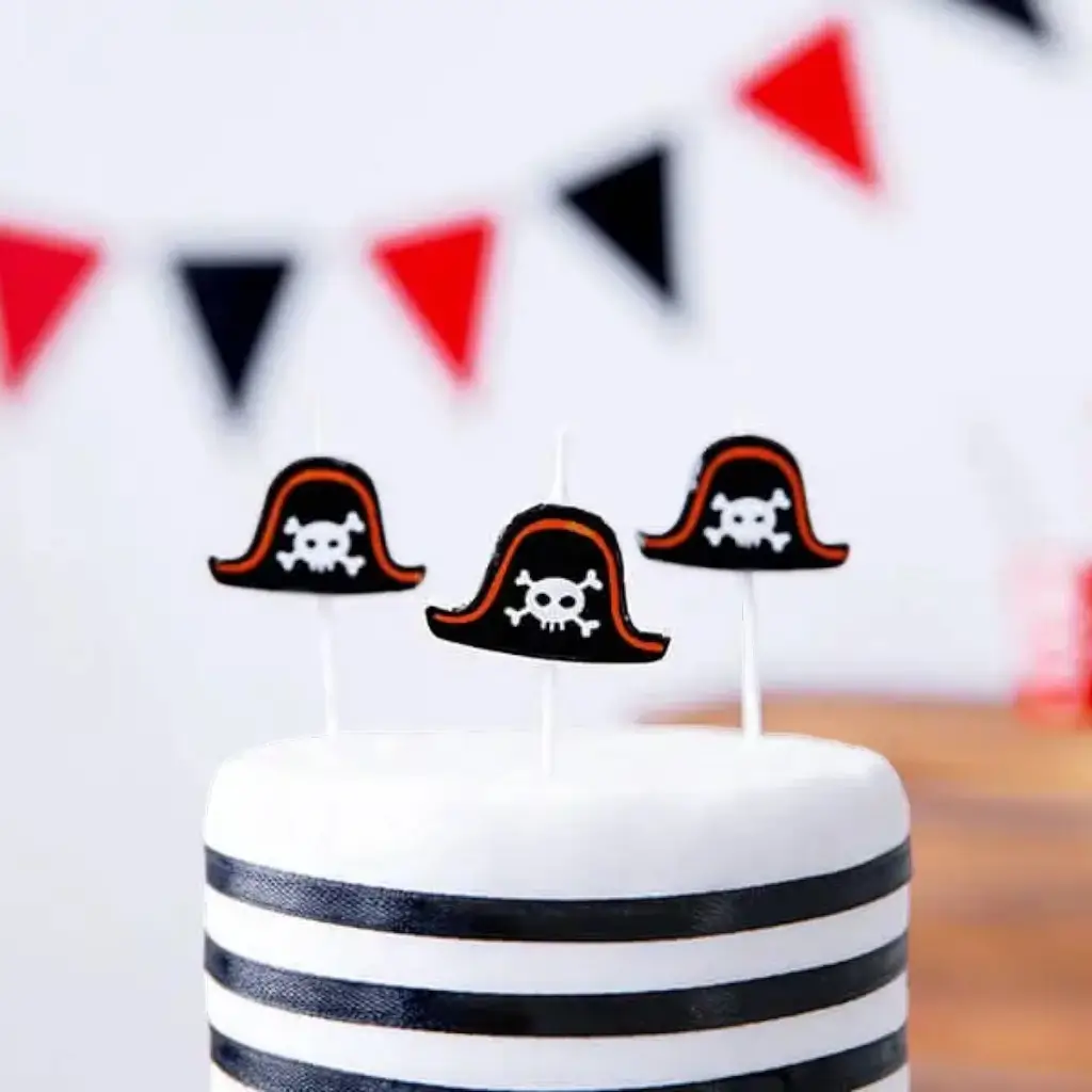  Vela de Sombrero Pirata (Set de 5)