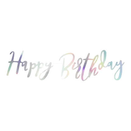 Guirnalda iridiscente de cumpleaños