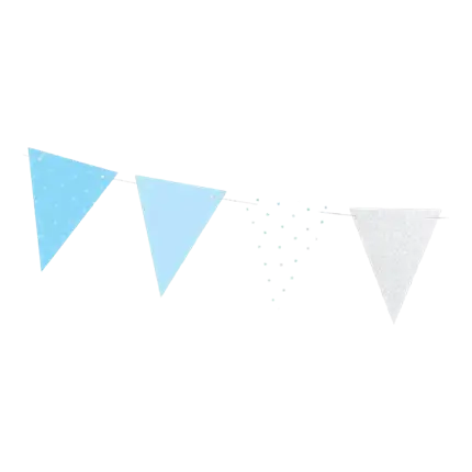 Guirnalda de papel multicolor con dibujos