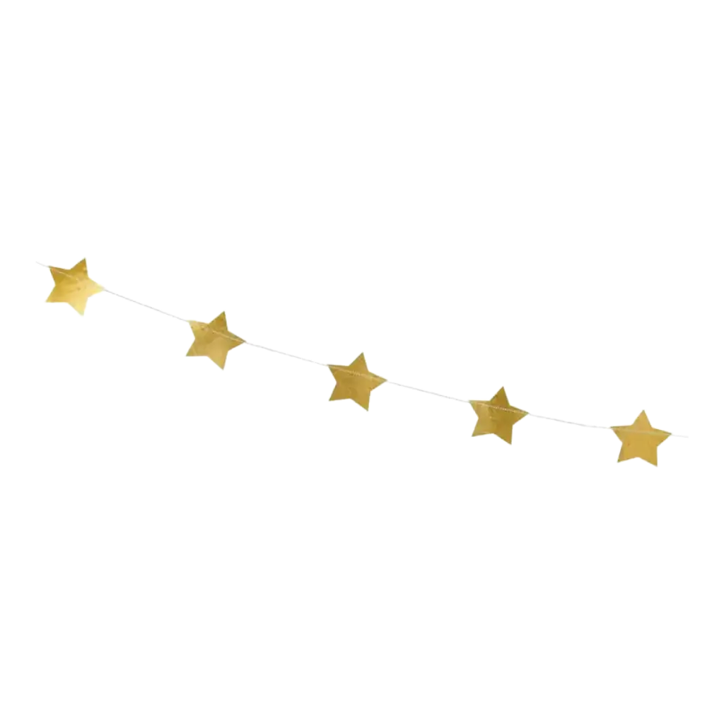 Guirnalda en forma de estrella dorada