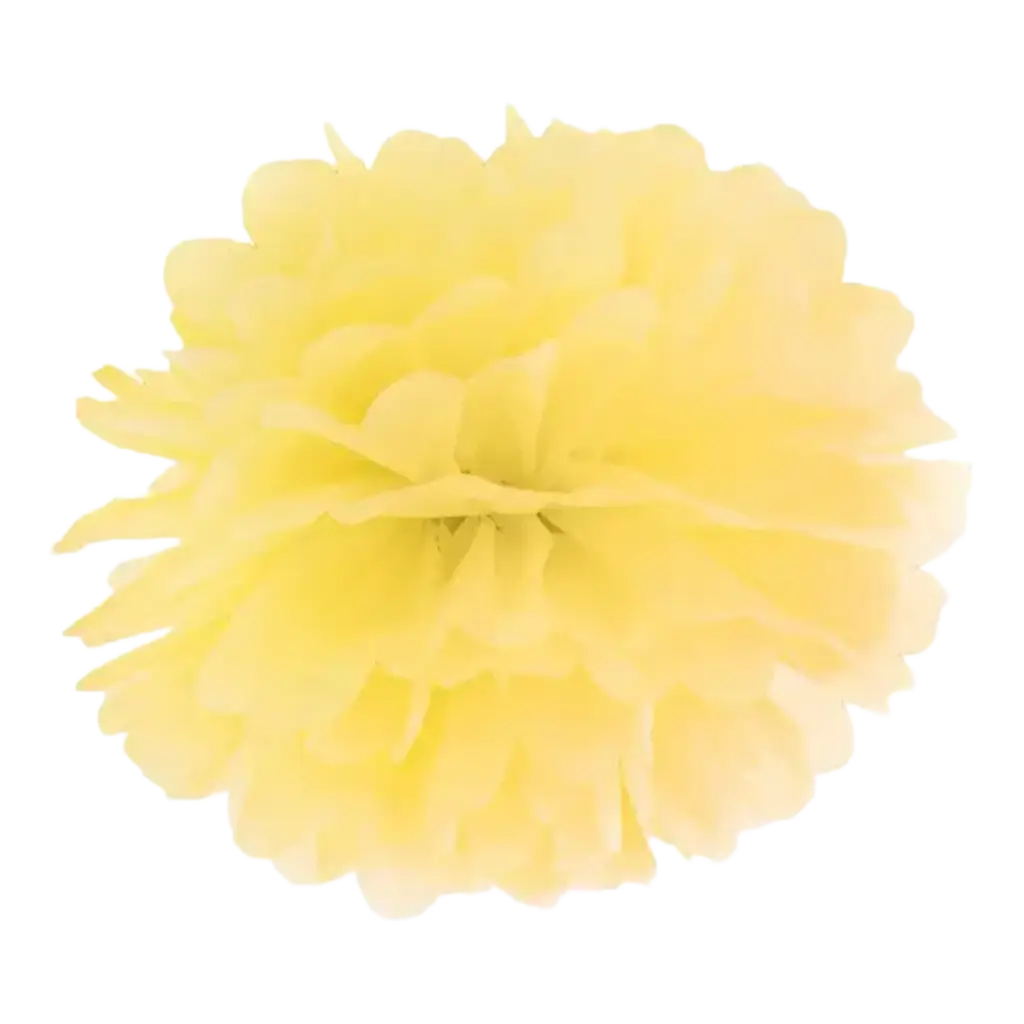 Papel amarillo pompón 25cm