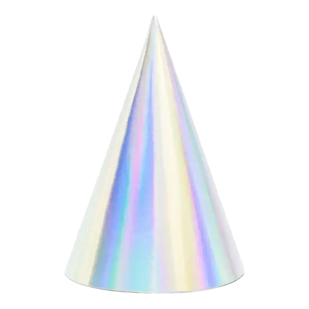 Sombrero de fiesta iridiscente (Set de 6)