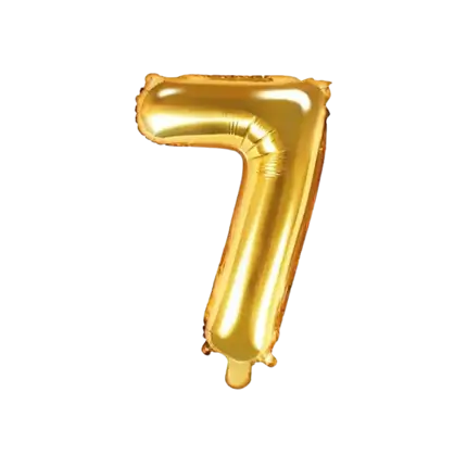 Globo de aniversario número 7 Oro 35cm