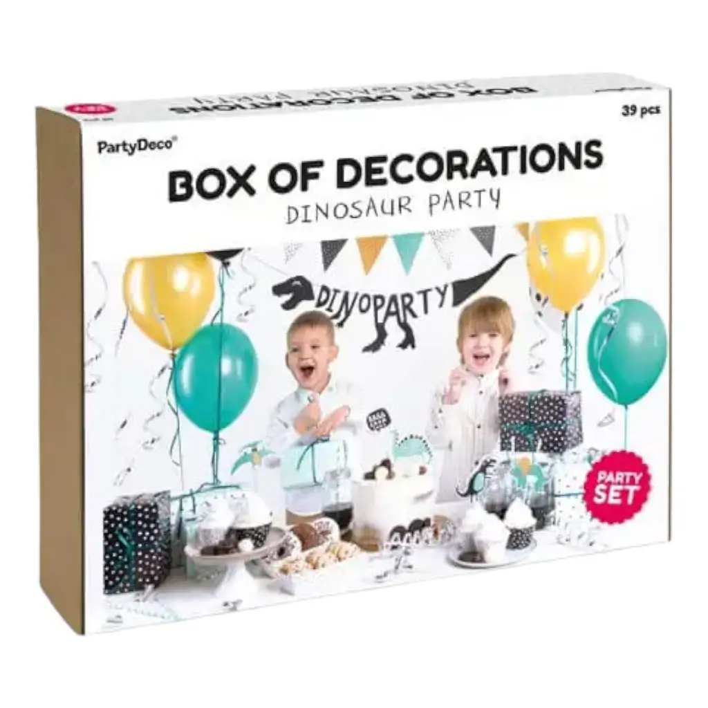 Kit de decoración de cumpleaños con tema de dinosaurios