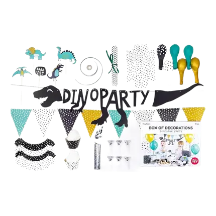 Kit de decoración de cumpleaños con tema de dinosaurios