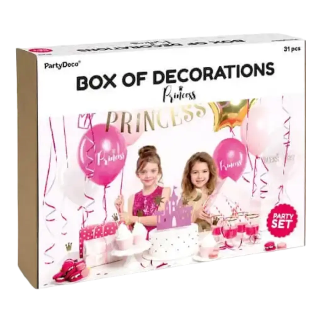 Kit de decoración para el aniversario del tema de la princesa