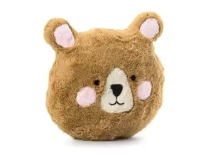 Juguete de peluche de cabeza de oso marrón