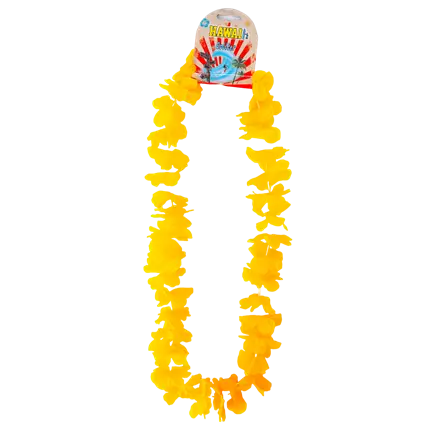 Collar hawaiano con flores de naranja