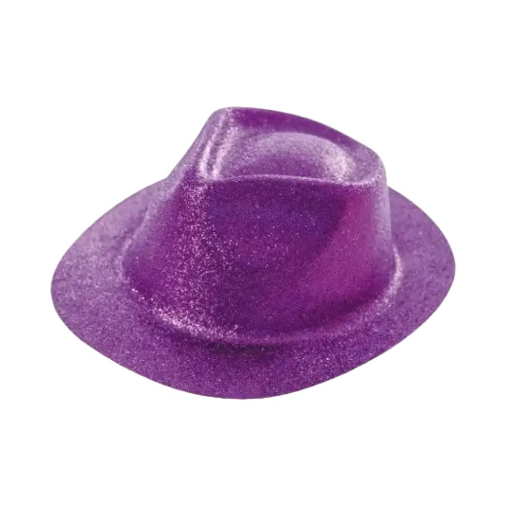 Sombrero de lentejuelas púrpura BORSALINO