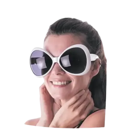 Gafas de color blanco mariposa