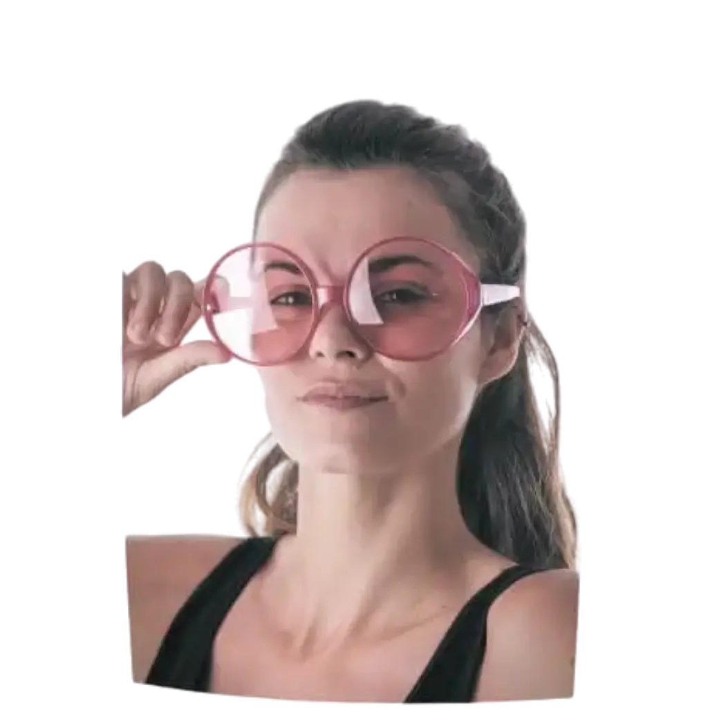 Gafas gigantes estilo HIPPY rosa