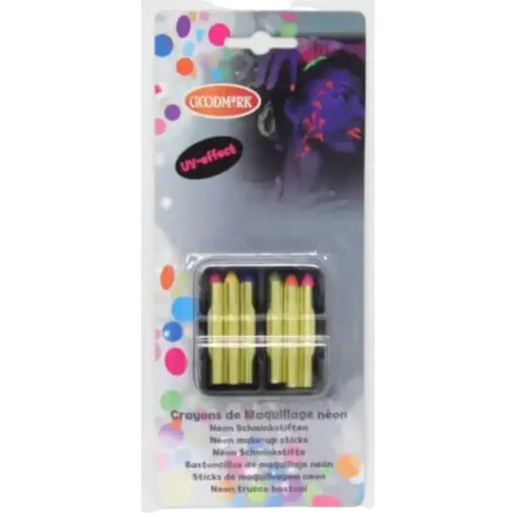 Caja de 6 lápices de grasa fluorescentes