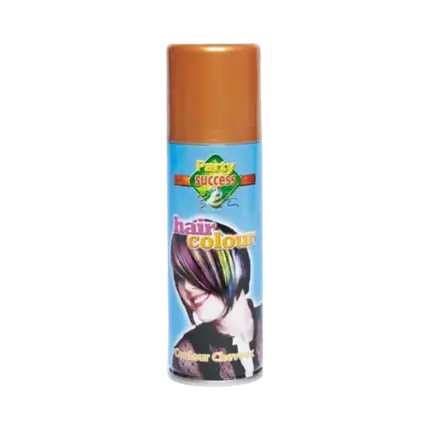 Lata de spray para el pelo dorado
