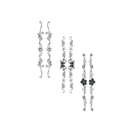 Conjunto de 2 tatuajes falsos brillantes