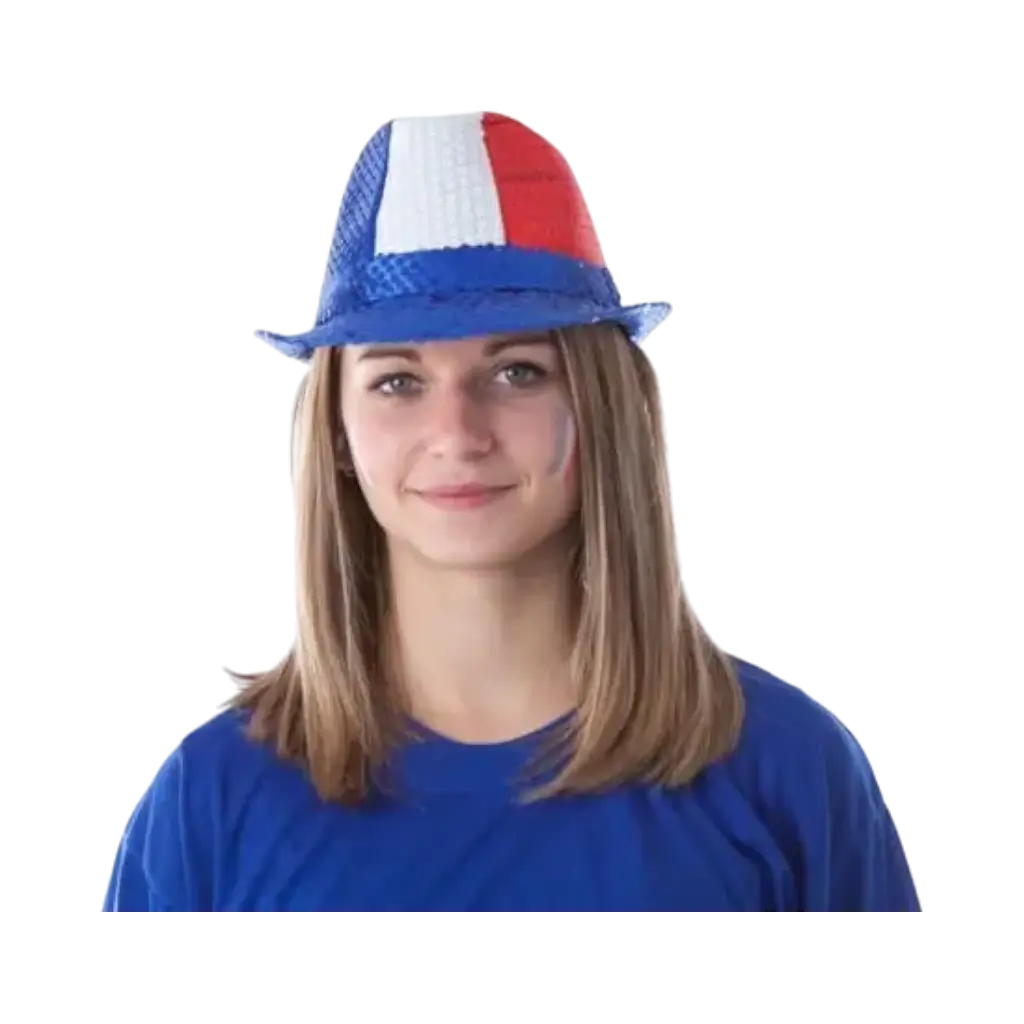 Sombrero ALLEZ LA FRANCIA lentejuela borsalina