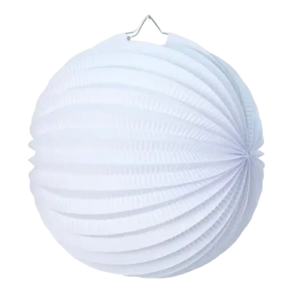 Bola de papel de lámpara redonda blanca de 30 cm.
