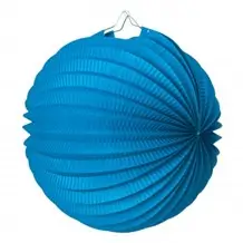 Bola de papel de lámpara redonda azul 20cm