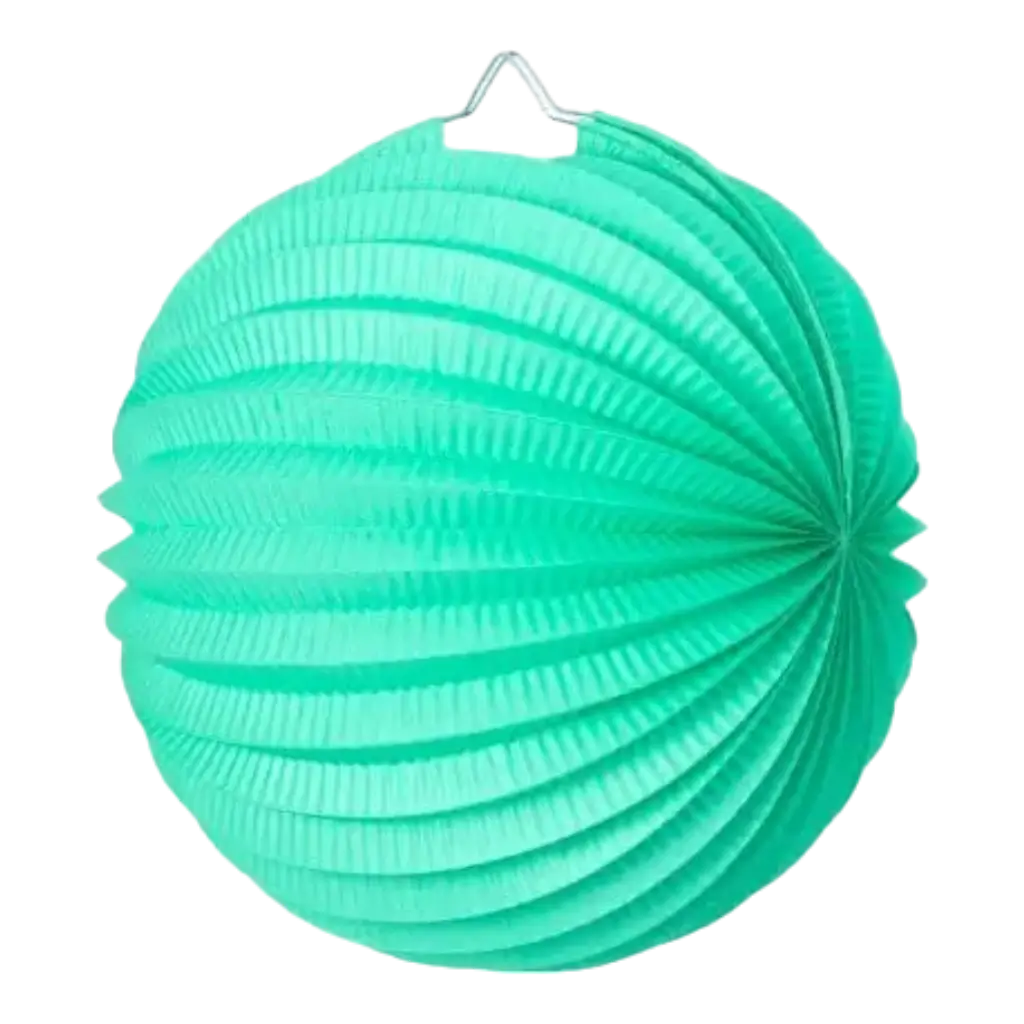 Bola de papel de lámpara redonda verde celadón 30cm