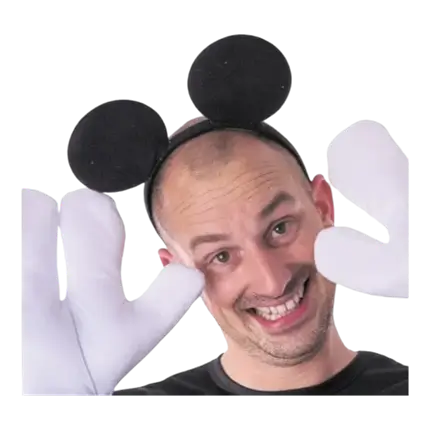 Cinta para la cabeza del ratón negro