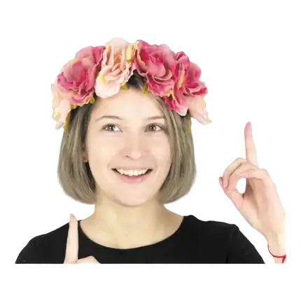 Diadema de flores rosas antiguas