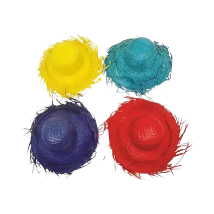 Sombrero caribeño de paja azul turquesa