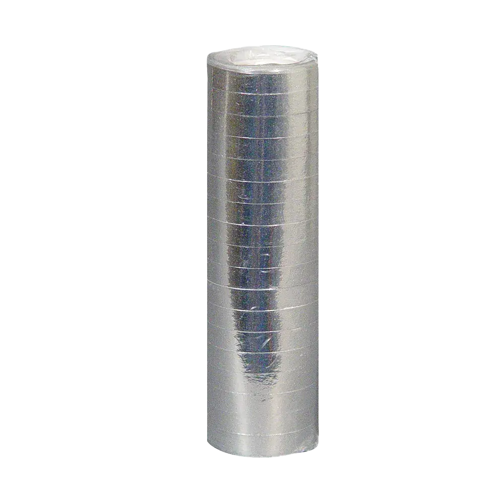 Rollo de serpentinas de papel plata metálica (4 m)