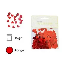 Confeti de mesa corazón rojo (15gr)