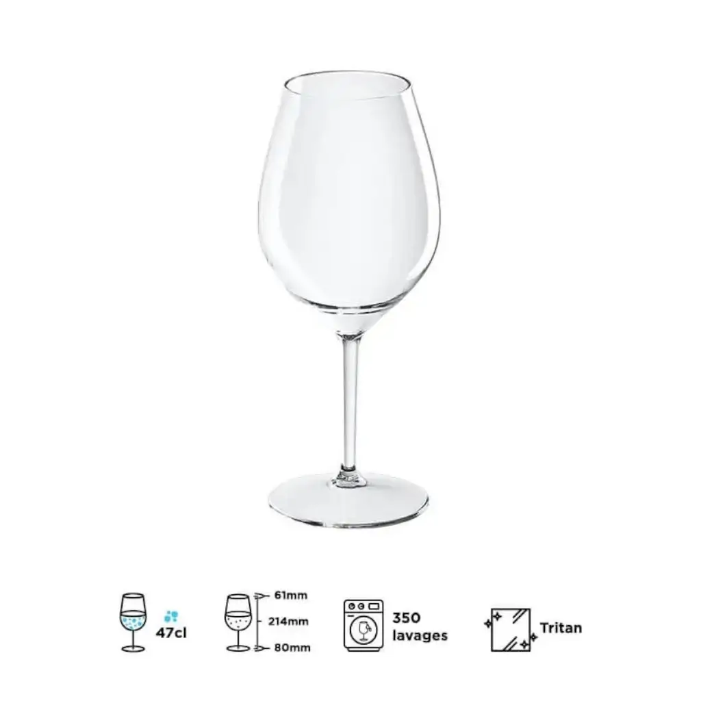 REDONDEAR copa de vino transparente 51cl (Tritan)