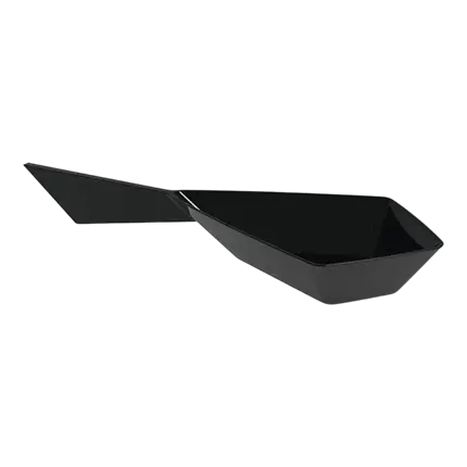 Tarro de plástico negro de cristal Diamante - Set de 30