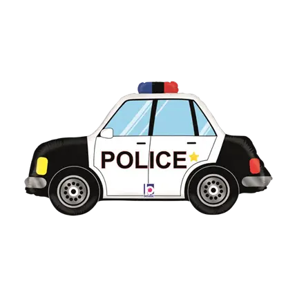 Coche de la policía Globo de Helio 86cm