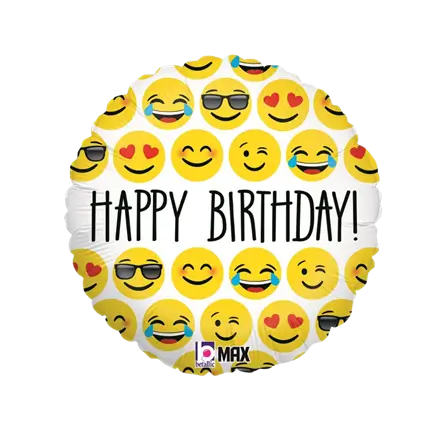 Emoji Bola Feliz Cumpleaños 45cm
