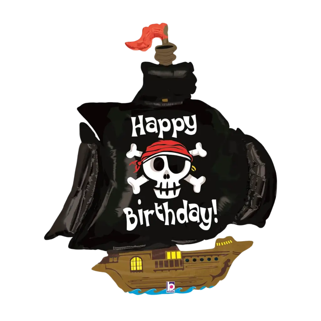 Globo Pirata Barco Feliz Cumpleaños 117cm