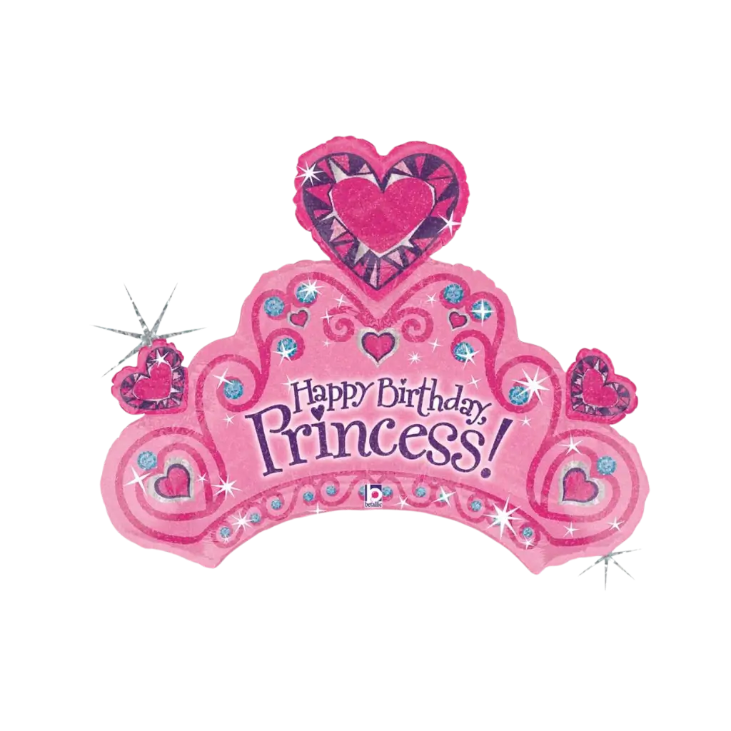 Corona de Globo Feliz Cumpleaños Princesa 86cm