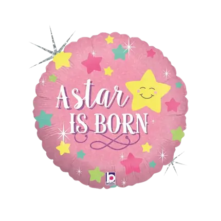 Globo rosa Nace una estrella ø45cm