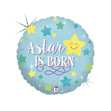 Globo azul Nace una estrella ø45cm