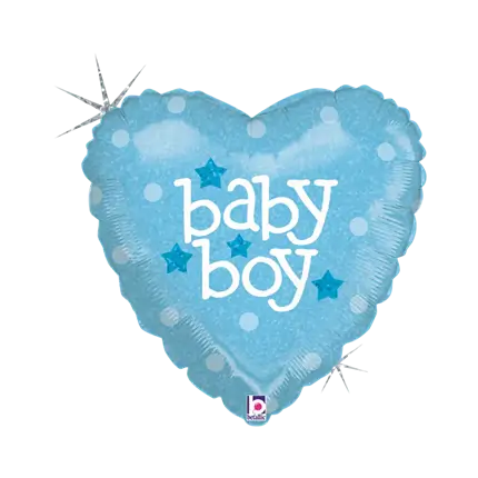 Globo de corazón azul Baby Boy 45cm