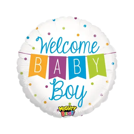 Globo Welcome Baby Boy Redondo ø53cm