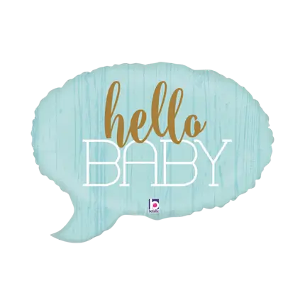 Globo de burbujas azul Hello Baby 61cm