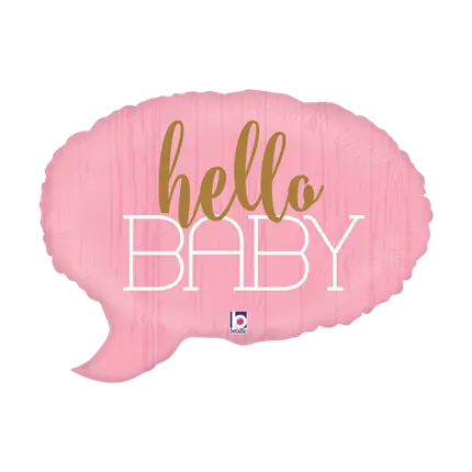 Globo de burbujas rosa Hello Baby 61cm