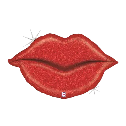 Globo de boca gigante holográfico de 99 cm.