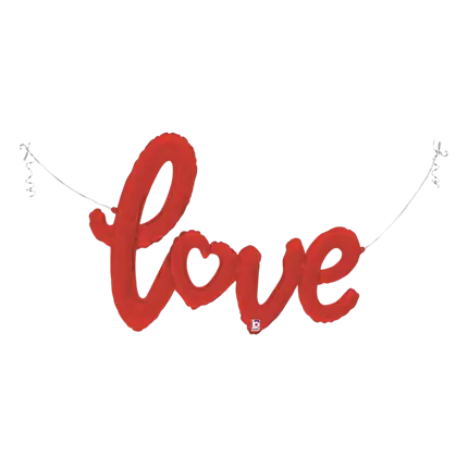 Guión de amor rojo Globo metálico 119cm