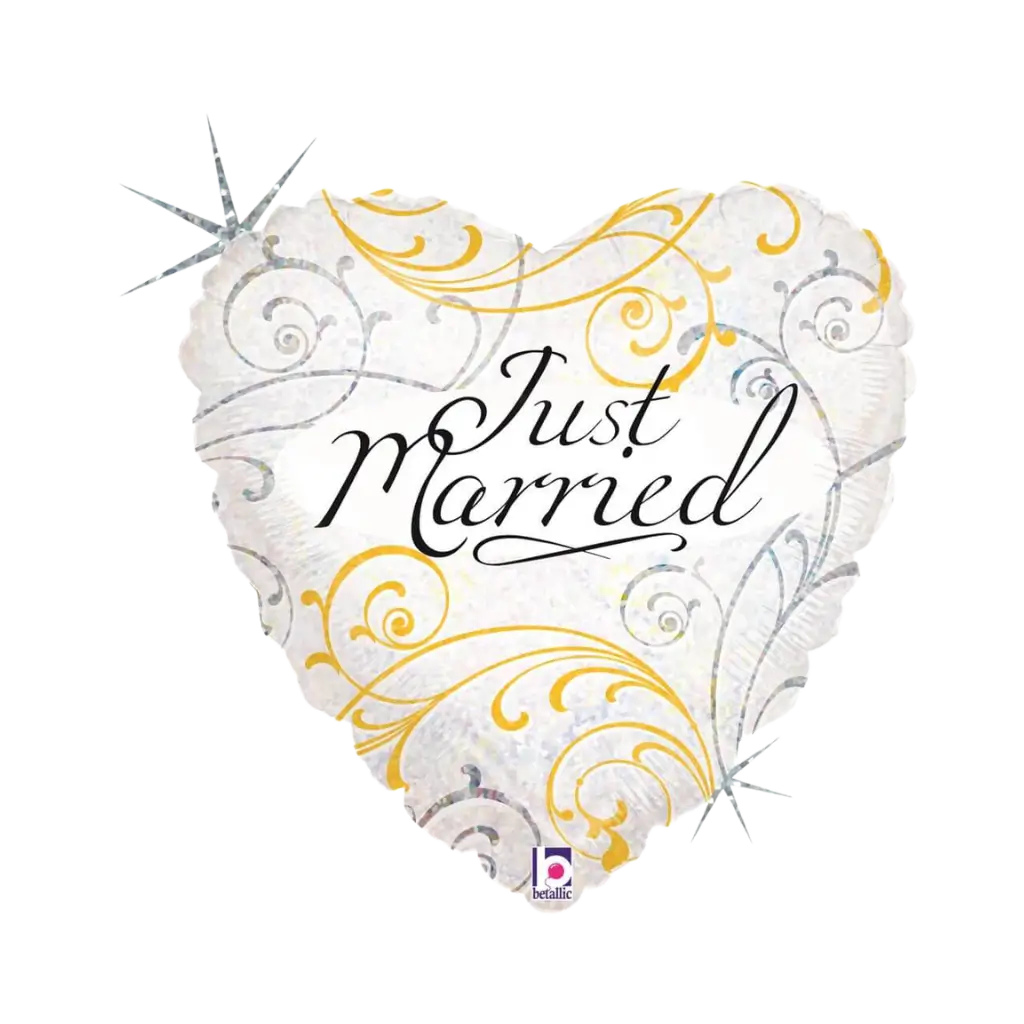 Globo "Just Married Heart" 45cm