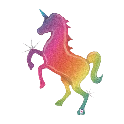 Globo de Helio Gigante Unicornio Arco Iris 137cm
